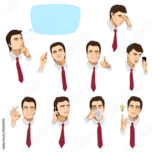 Vector illustration of portraits man