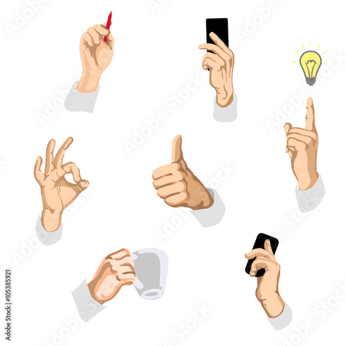 Vector illustration of gestures