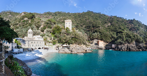 The Abbey of San Fruttuoso is a medieval Catholic abbey on the coast of Portofino. Italy.