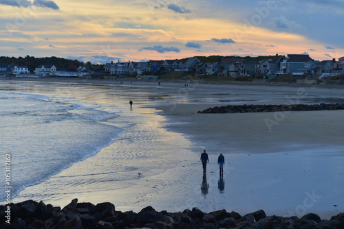 A scenic beach in Massachusetts. The beach located near the Wallis Sands State Park attracts tourist and vacationers during summer