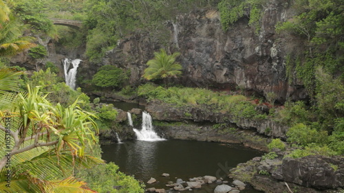 Some of the waterfalls in 'Ohe'o Gulch (Seven Sacred Pools) within the Kipahulu area of Haleakala National Park, Maui, Hawaii.