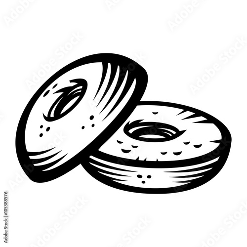 Bagel vector icon