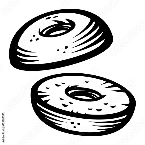 Bagel vector icon