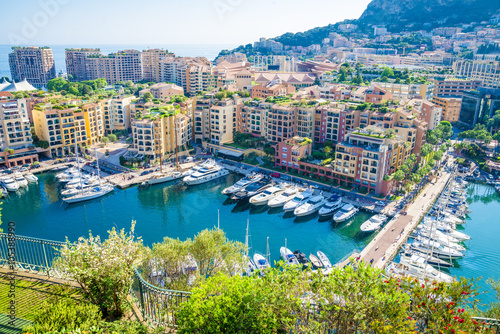 Luxury yachts in the bay of Monaco  France