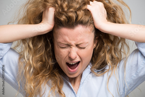 Картината върху платно Angry and stressed woman