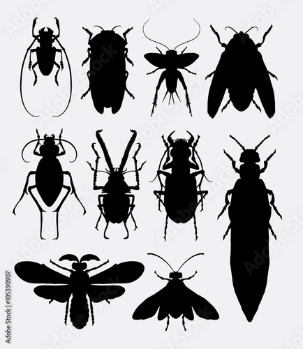 Insect, bug, small animal silhouette 1. Good use for symbol, logo, web icon, game elements, mascot, sign, or any design you want. Easy to use.