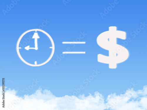 Time is money cloud shape © paisan191