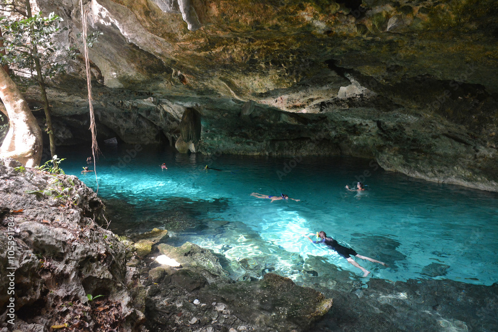 Cenote Dos Ojos in Yucatan peninsula, Mexico. Cenote Dos Ojos in Yucatan peninsula, Mexico.