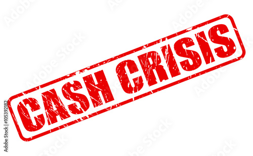 CASH CRISIS red stamp text