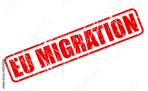 EU MIGRATION red stamp text