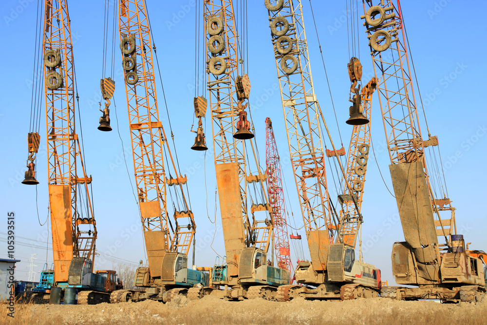 Naklejka premium crawler crane