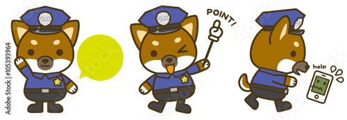 はたらく犬。犬の警察官