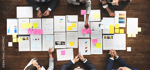 Business People Analyzing Statistics Financial Concept