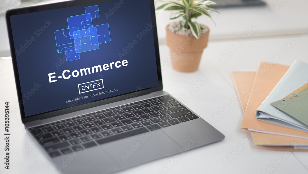 Fototapeta premium E-Commerce Marketing Online Register Enter Technology Concept