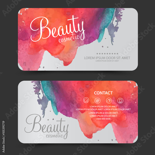 beauty cosmetics card vector