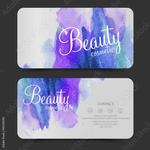 beauty cosmetics card vector