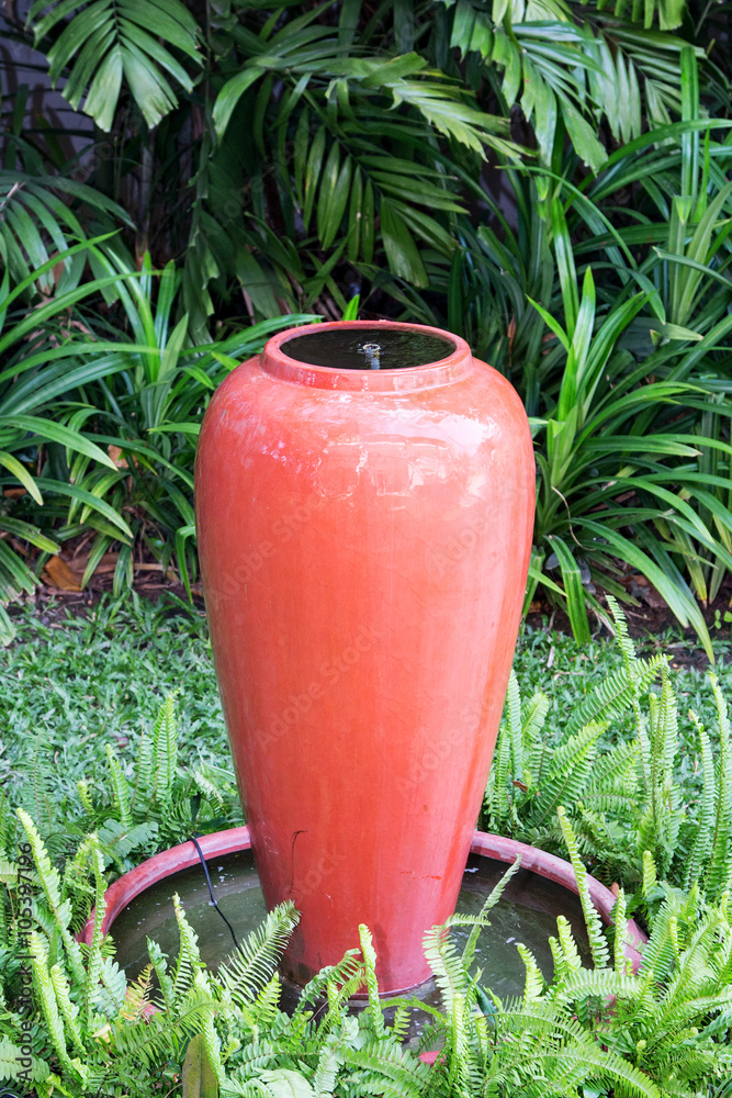 Decoration of the vase in the garden Decoration of the vase in the garden