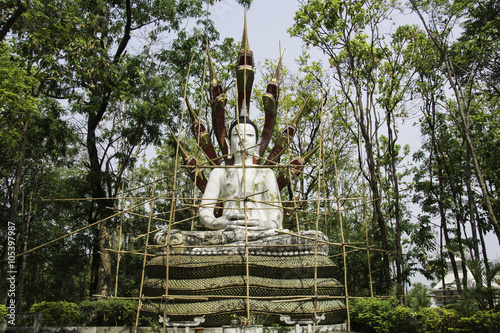 Reconstruct buddha statue, Wooden scaffolding for construction B