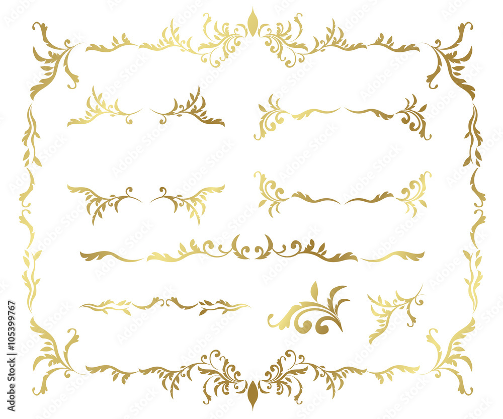 Fototapeta premium decorative frame set Vector 