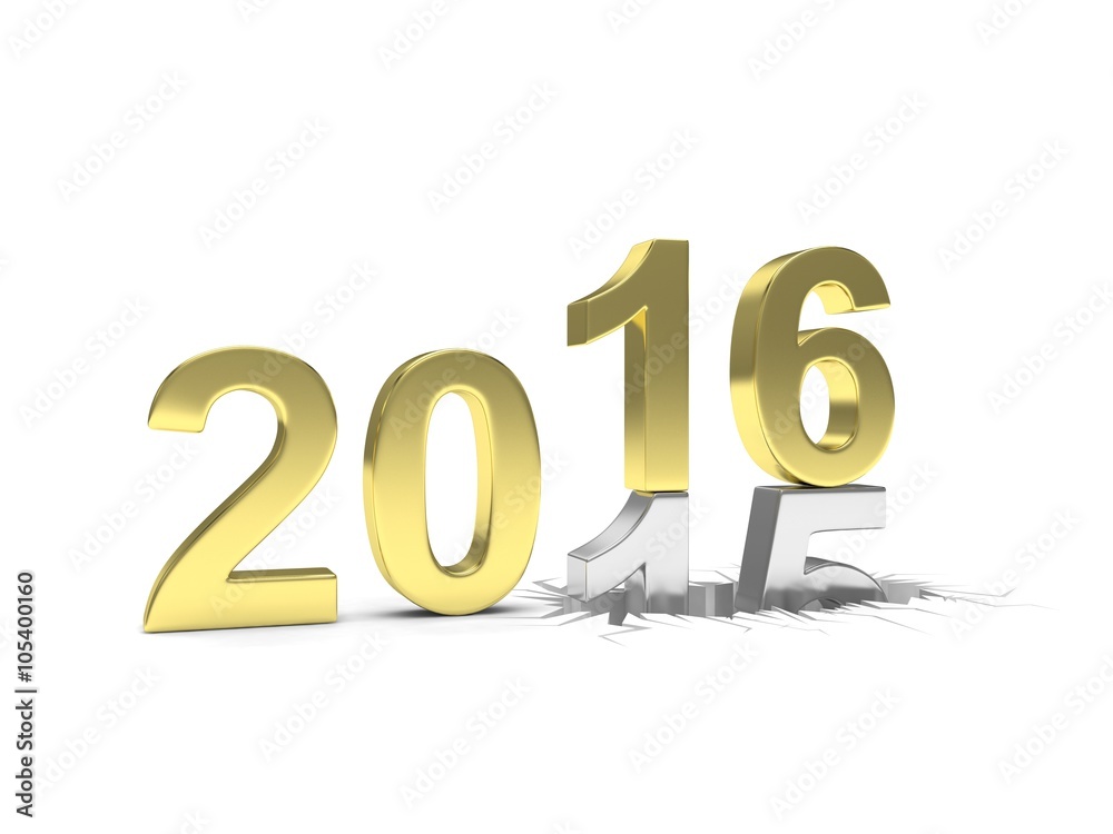 2015-2016 change new year 2016 isolated 2015-2016 change new year 2016 isolated