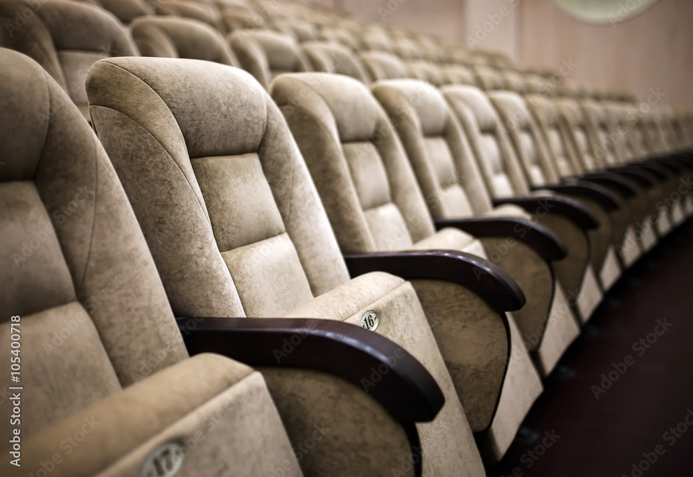 Empty comfortable seats in theater, cinema Empty comfortable seats in theater, cinema