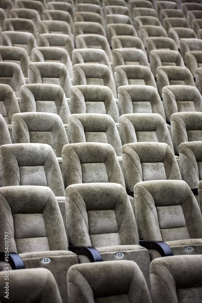 Obraz premium Empty comfortable seats in theater, cinema