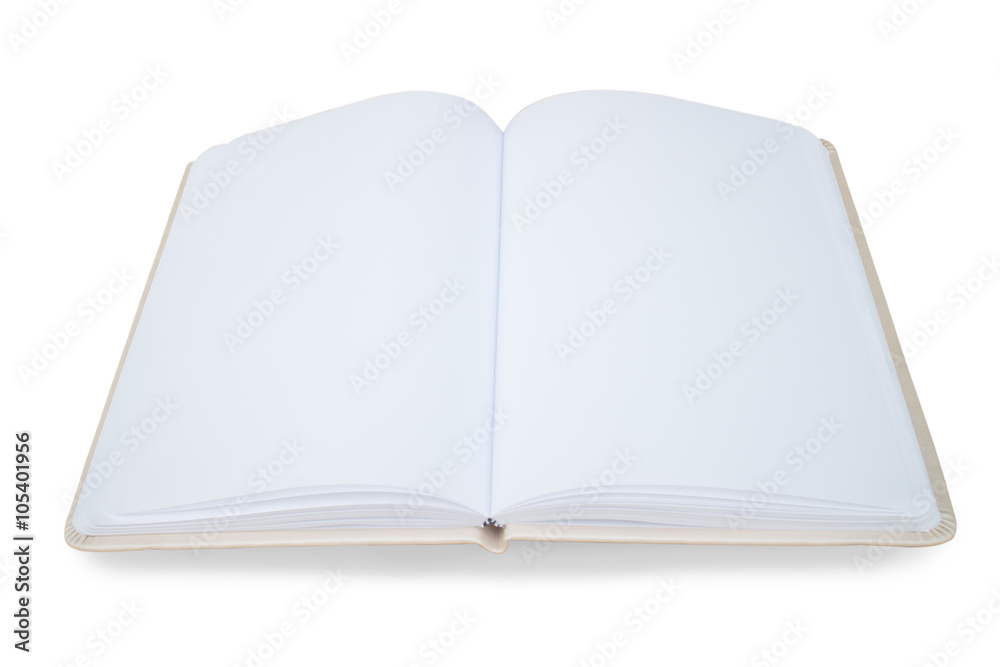 open book on a white background