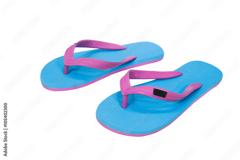 blue flip flop isolated on white background blue flip flop isolated on white background