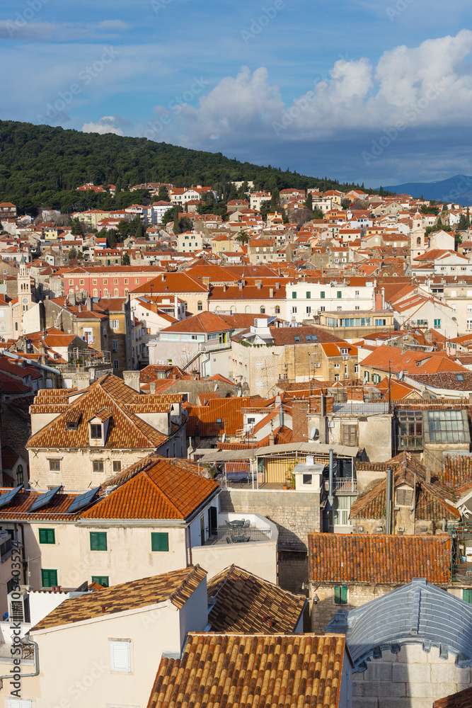 Obraz premium Red roofs of old town of Split, Croatia
