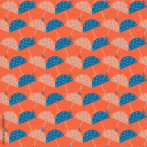 Seamless vector background with decorative umbrellas. Print. Cloth design, wallpaper.