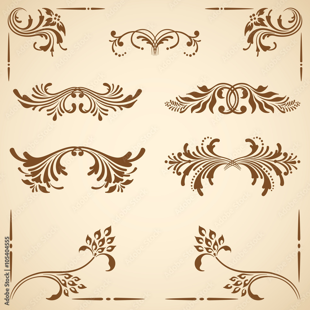 Vector decorative elements. Vector decorative elements.