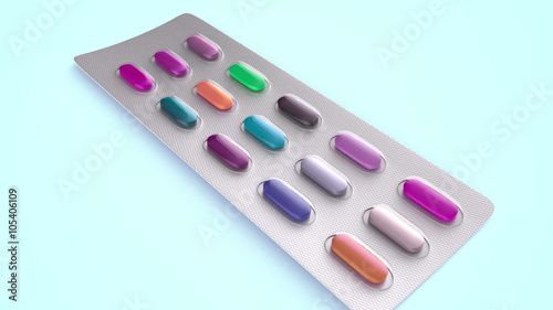 Renkli ilaçlar animasyon