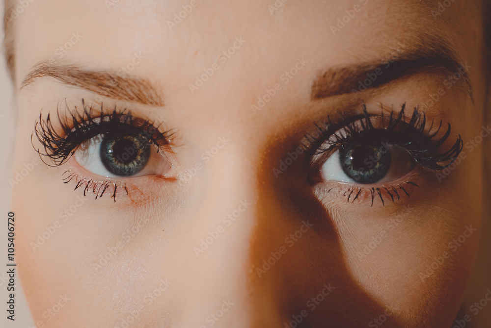 Fototapeta premium Dramatic shot of a beautiful woman eyes
