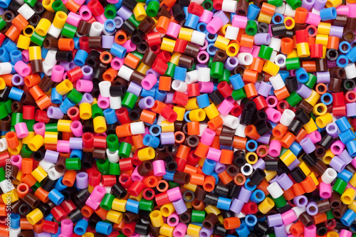 Colorful fusible plastic beads