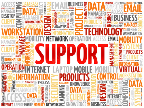 Support word cloud concept