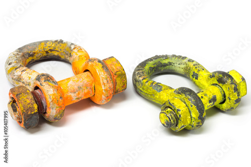 shackles is a part of lifting equipment use with steel sling and belt 
