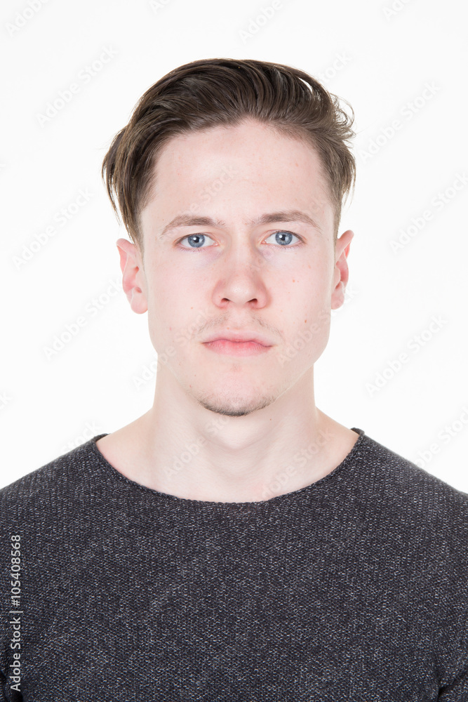 Cheerful young man, isolated over white background Cheerful young man, isolated over white background