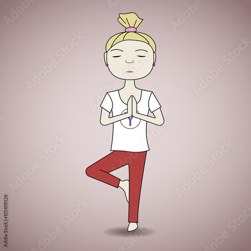 yoga pose girl