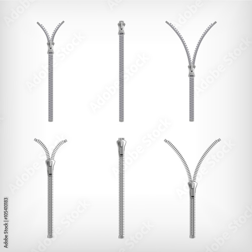 Realistic Zipper Set