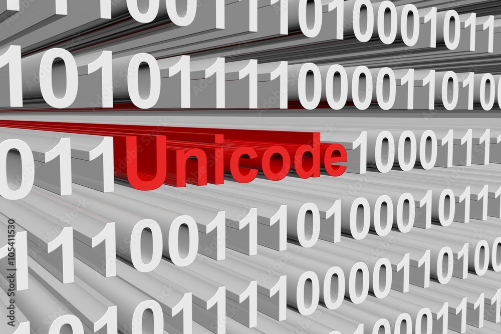 Unicode is represented as binary code