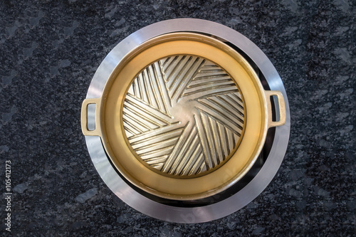 brass grilling pan for Korean style BBQ