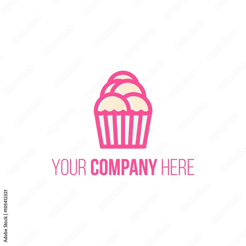 cupcake logo icon Vector cupcake logo icon Vector