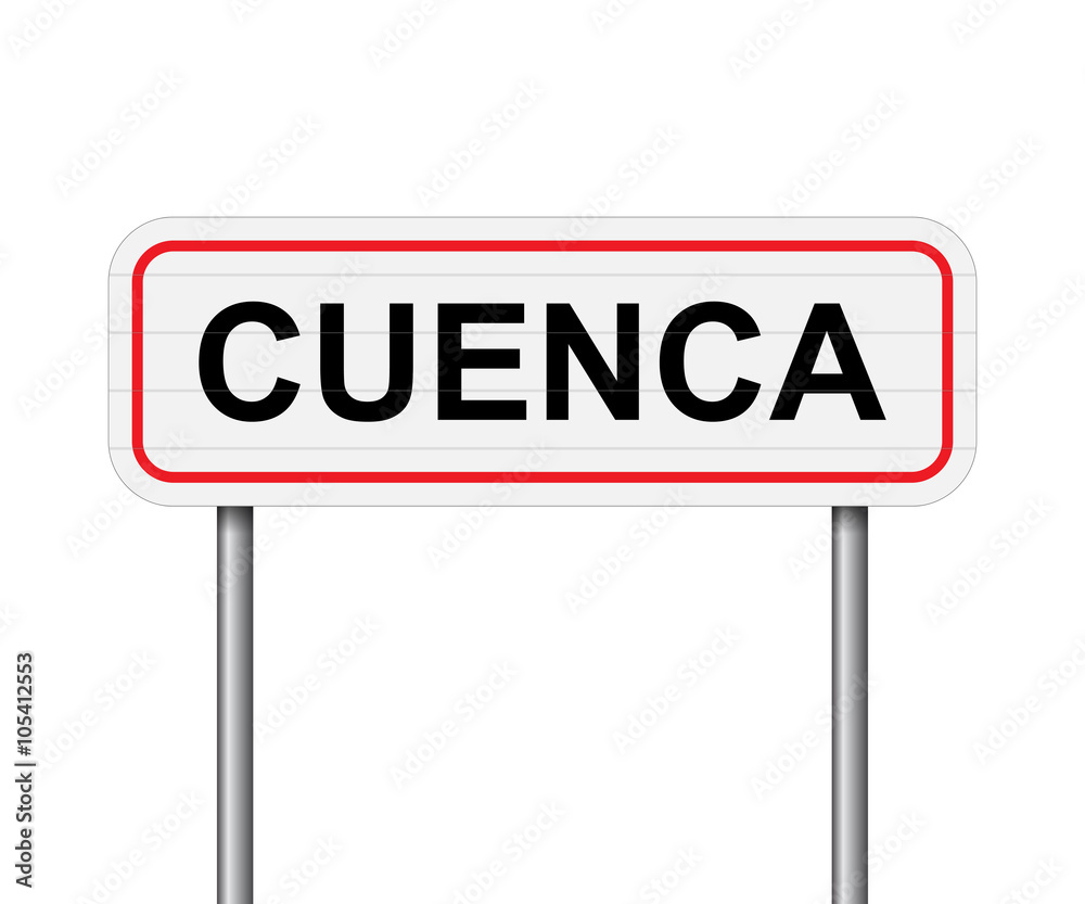 Welcome to Cuenca Spain road sign vector Welcome to Cuenca Spain road sign vector