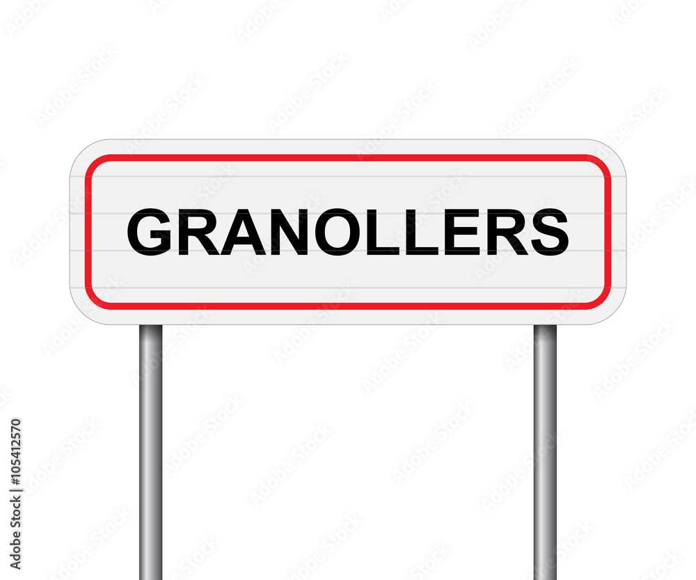 Welcome to Granollers Spain road sign vector Welcome to Granollers Spain road sign vector