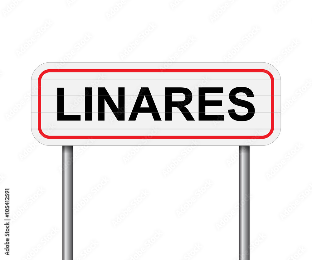 Welcome to Linares Spain road sign vector Welcome to Linares Spain road sign vector