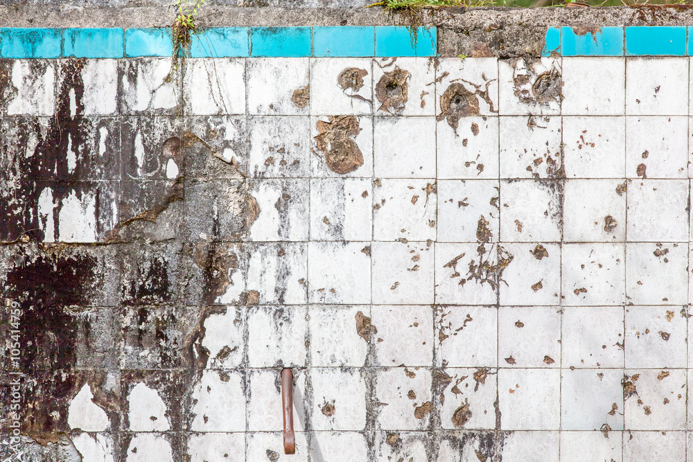 vestiges de carrelage sur ruines des Thermes d'Hell-Bourg, île de la Réunion  Photos | Adobe Stock