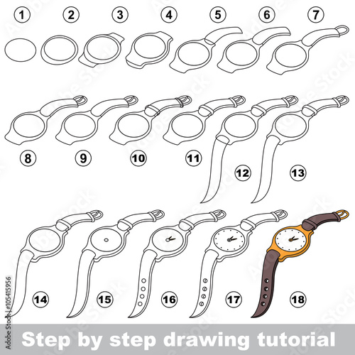 Watch. Drawing tutorial.