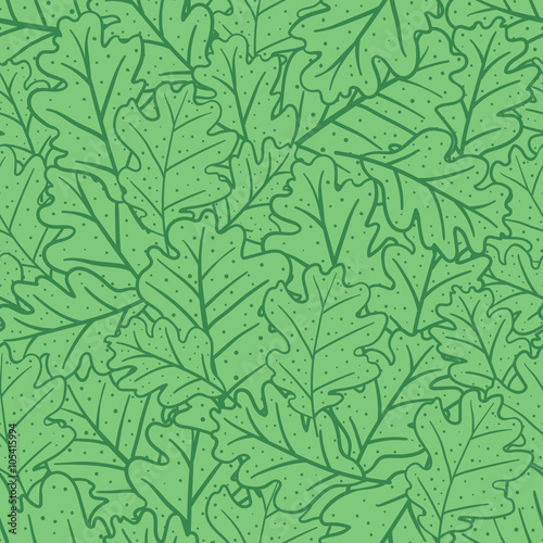 Seamless pattern with oak leaves