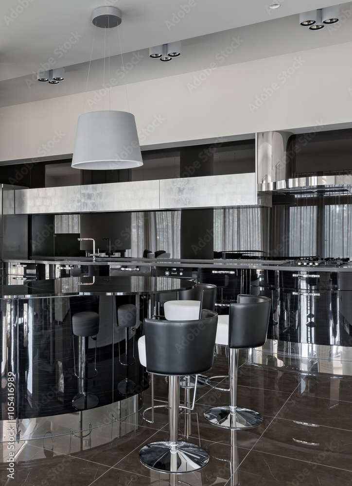 Interior of a new modern luxury kitchen Interior of a new modern luxury kitchen