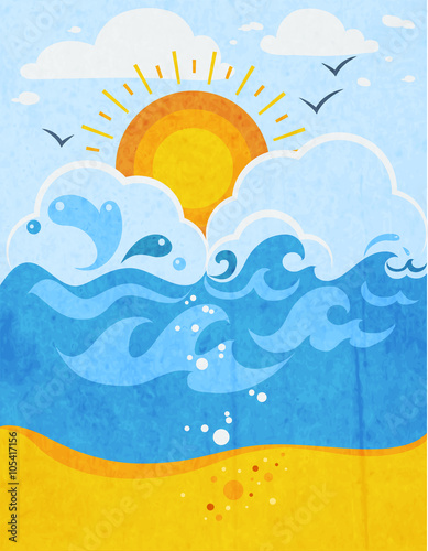 Sea Waves Abstract Background 
